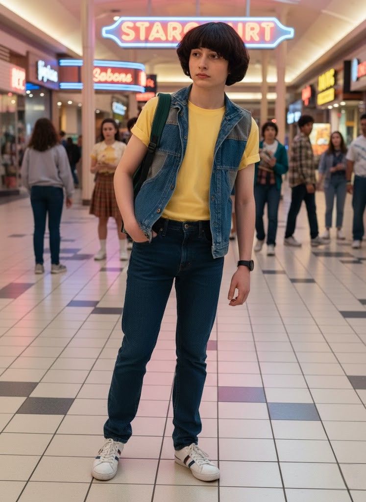 Stranger Things S03 Mike Wheeler’s Two-Tone Denim Vest